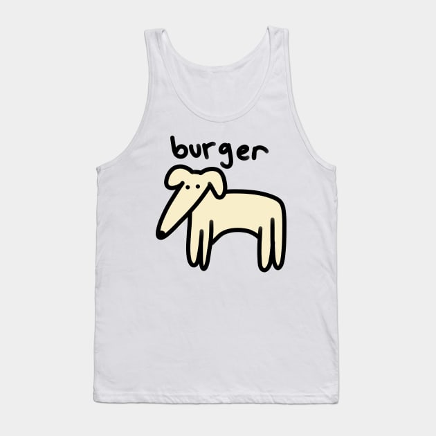 Burger Borzoi Tank Top by casserolestan